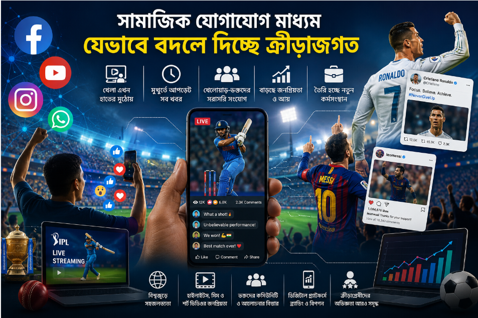 সামাজিক যোগাযোগ মাধ্যম বদলে দিয়েছে ক্রীড়া জগৎ